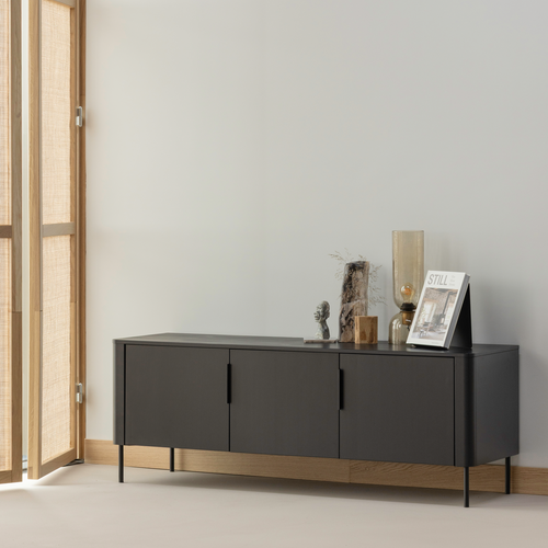 WOOOD tafellamp gehamerd glas 38xø15 cm Gigi - Naturel