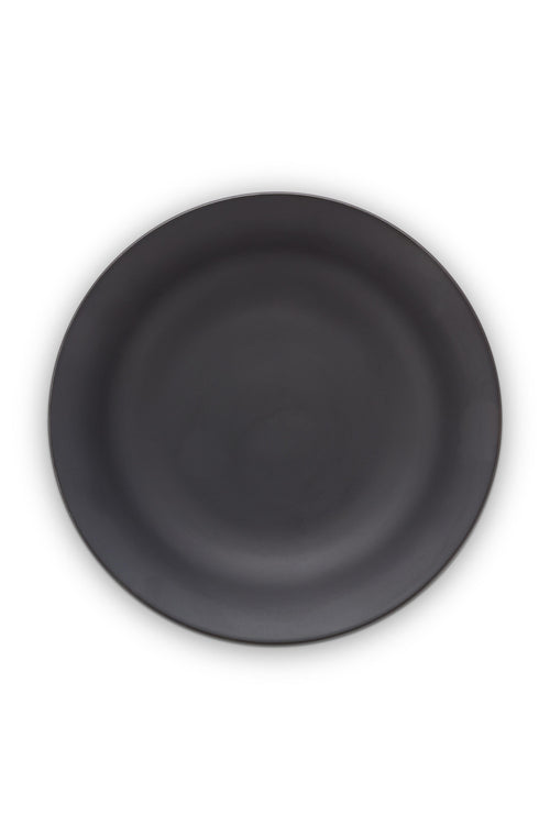 vtwonen Pastaborden - Set van 2 - Mat Zwart - Porselein - Ø 25.5cm