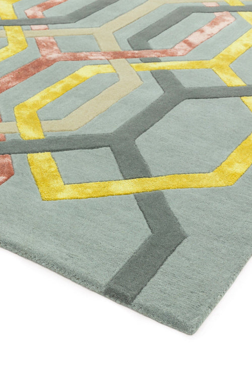 Vloerkleed MOMO Rugs Matrix MAX67 Hexagon Silver 200x300 cm - vtwonen shop