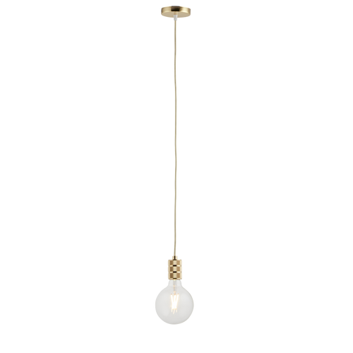 Lighto - Pendel Goud - Inclusief Lichtbron Helder - Retro - 1.5m Snoer - Met Plafondkap
