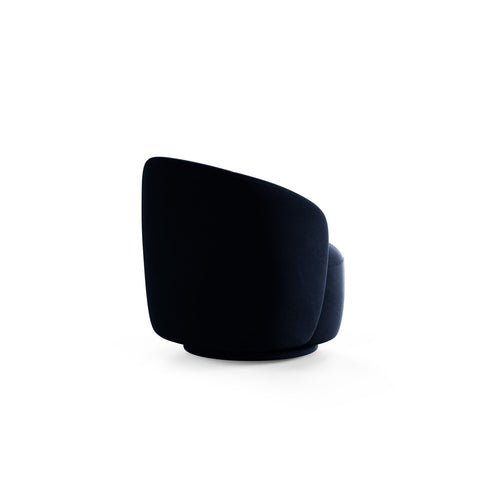 Cosmopolitan Design - Draaistoel Savona flueel koningsblauw - 72.5x69x70.5cm