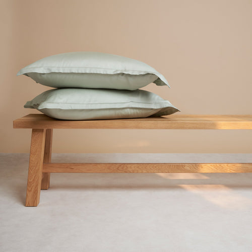 Coco & Cici - Tencel Sateen Kussensloop 70 x 60 cm - Kussenhoes - Lyocell - Extra Zacht & 100% Natuurlijk - Grijs Groen - vtwonen shop