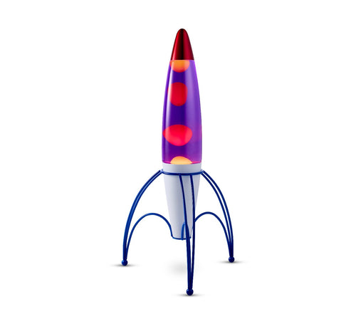 Lighto | Raket lavalamp | paarse vloeistof met roze lava - vtwonen shop