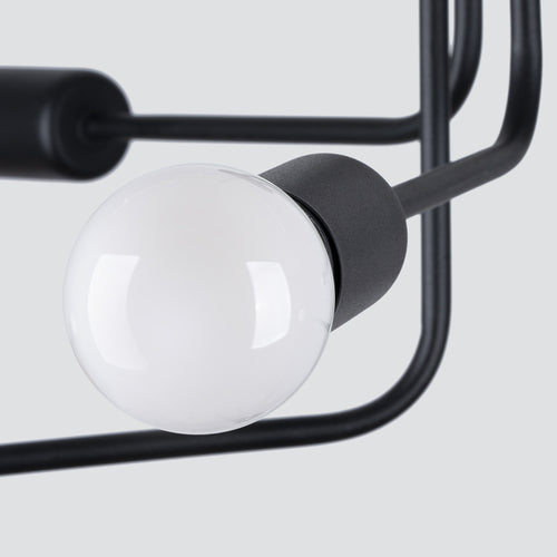 Sollux Lighting Kroonluchter NORAH 6 zwart - 68x68x33cm