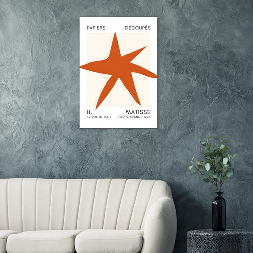 Artfulprints  Matisse – Star of the sea orange   poster 30x40 cm - vtwonen shop