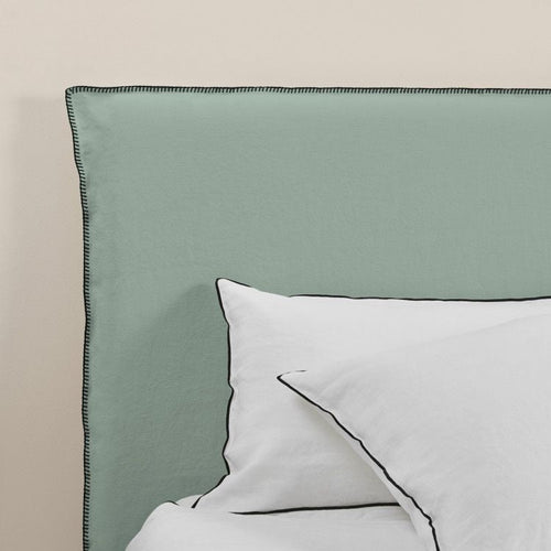 Madura Hoes voor hoofdbord Nino groen van grijs en zwarte slinger 210x134 cm