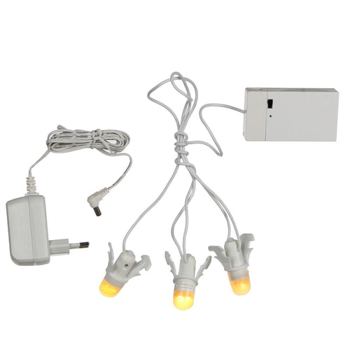 Luville Kerstdorp Miniatuur Gloeilampenketting - Kerstversiering voor Sfeervolle Verlichting - Kerstslingers voor Kerstdorp - Kerstguirlande met 3