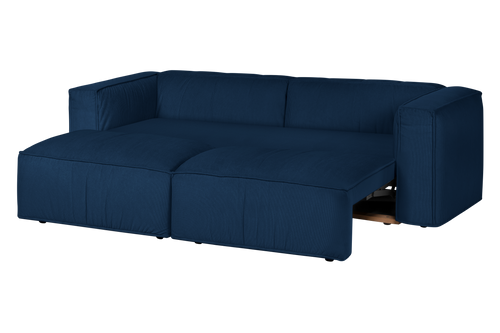 noo.ma Lobi 3-zits slaapbank - Storm Blue Corduroy, 140x190 cm slaapfunctie