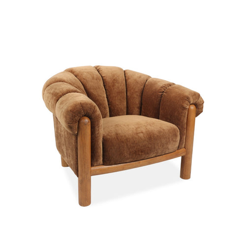 DÉJA Living Fauteuil Odda - Bruin Stof - 101x100x80cm