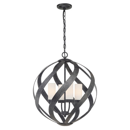 Elstead Quoizel Blacksmith Bolvormige Plafondlamp Oud Zwart, IP44
