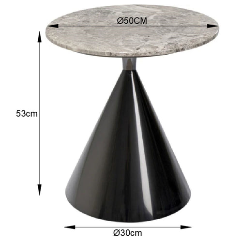 Kare Design Bijzettafel Rita Ø50cm zwart - vtwonen shop