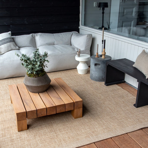 Interieur05 Jute buitenkleed Naturel Plain - 200 x 290 cm