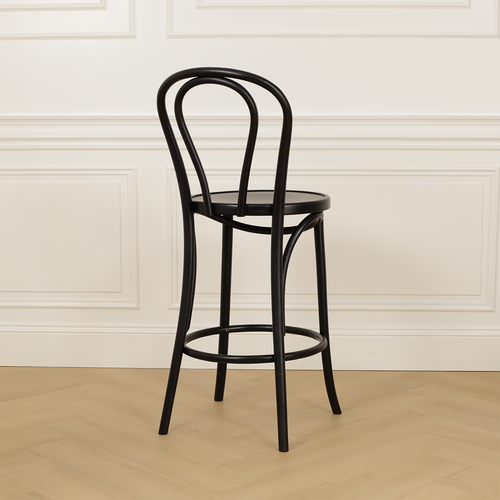 Fameg Vienna Thonet No. 18 houten barkruk black stained - 65 cm - vtwonen shop