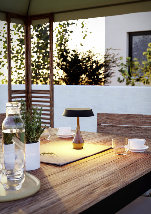 EGLO tafellamp Turcio - oplaadbaar - glossy zwart