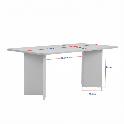 Calicosy - Eettafel LORAN - Licht hout 180x35x46 cm