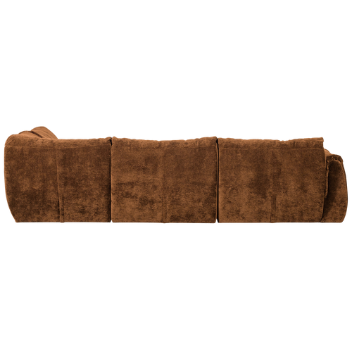 WOOOD hoekbank rechts Baggy - 3D Chenille - Midden Bruin - 81x396x214 - vtwonen shop