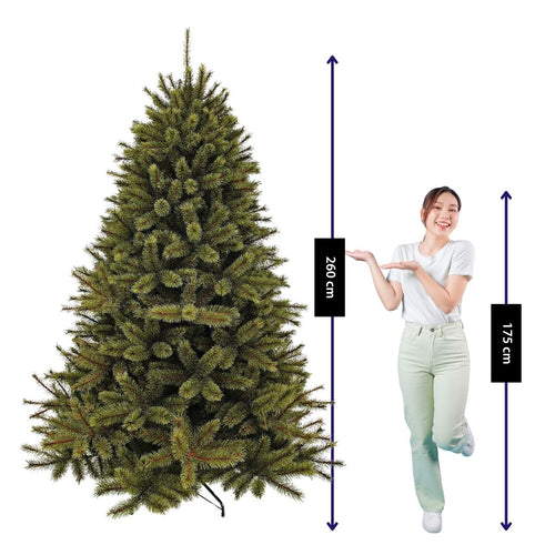 Triumph Tree Forest Frosted Kunstkerstboom - Kerstversiering voor Binnen met Frosted Naaldtips - Kunstboom met Insteekconstructie en Kleurcodes - H260