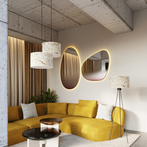 Sollux Lighting Staande lamp NEVIA marmer - 40x40x135cm