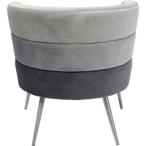 Kare Design Fauteuil Sandwich fluweel grijs - vtwonen shop