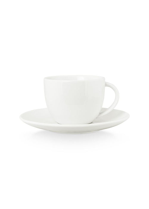 vtwonen - Theeset - Theekopjes en schoteltjes - Wit - 175ml - Serviesset van 6