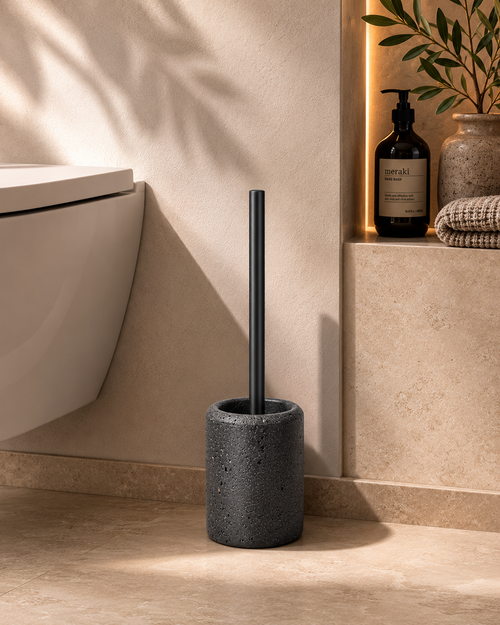 S|P Collection - Toiletborstel 9,5xH37cm met houder antracite grey Suds