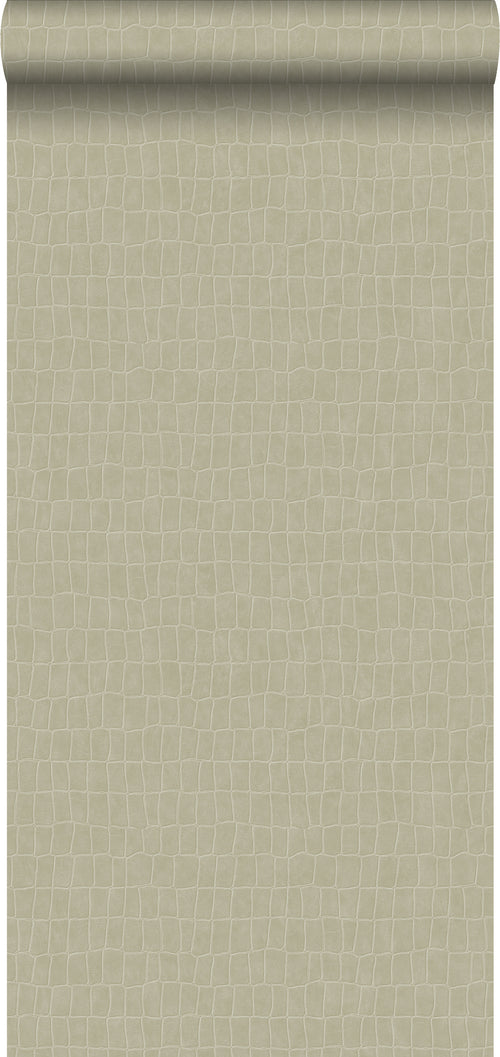 ESTAhome behang krokodillenhuid beige - 53 cm x 10.05 m - 139185