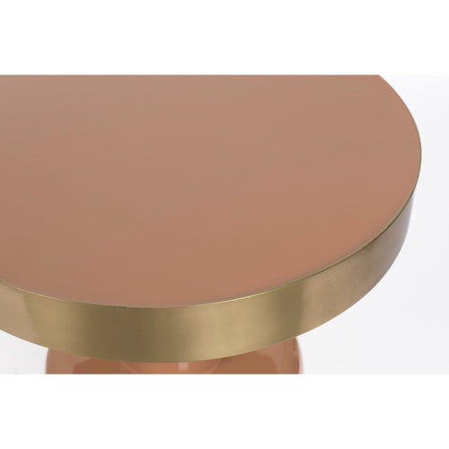 Zuiver Glam Bijzettafel Rond 36 cm Roze/ Goud - vtwonen shop