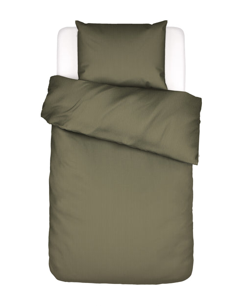 Essenza Coletta dekbedovertrek - Eenpersoons – 140x200/220 cm - Mosgroen