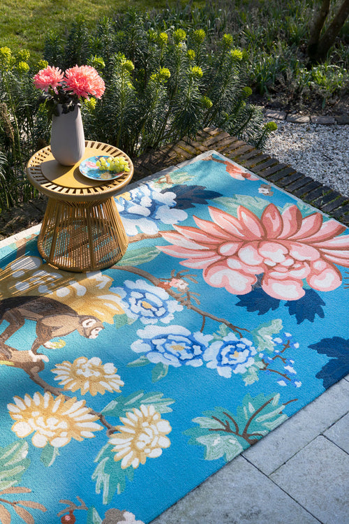 Wedgwood Saphire Garden Teal outdoor 438708 250x350 cm - vtwonen shop