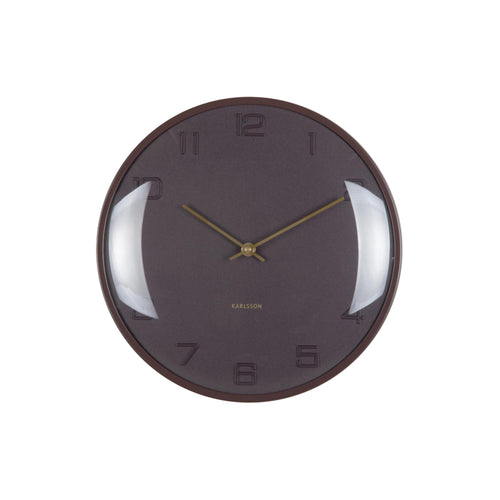 Karlsson wandklok Fuerte Dome - bruin - Ø30.5cm