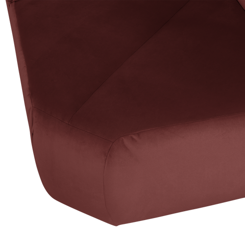 WOOOD hoekelement recht Mojo - Velvet - Kastanjebruin - 74x105x105