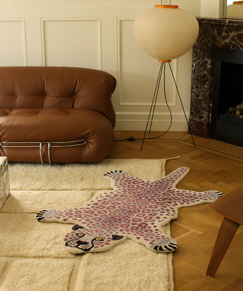 Doing Goods Lilly Luipaard Vloerkleed - Groot 155 x 93 x 2 cm - 100% wol