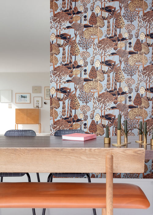 Masureel behang natuurmotief blauw - 53 cm x 10.05 m - 630956 - vtwonen shop