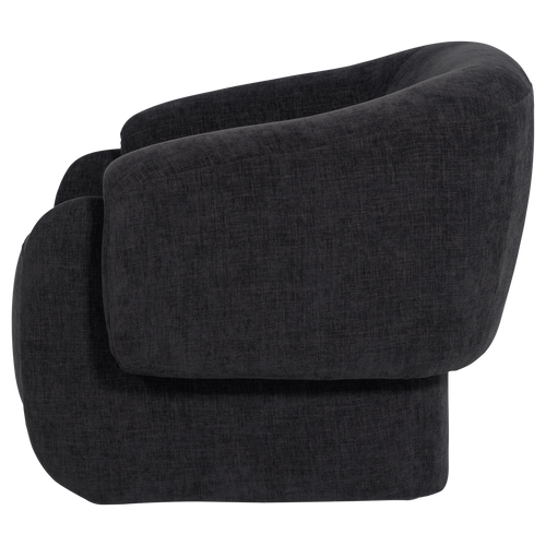 WOOOD fauteuil Moru - Chenille - Denimblauw - 83x90x71