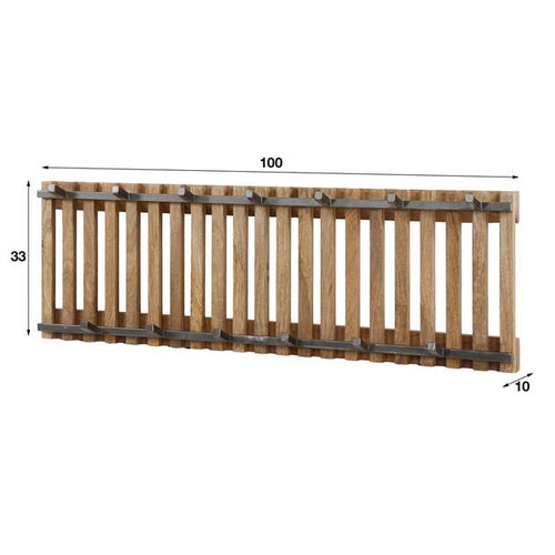 Giga Meubel Wandkapstok Tweak - Hout - 13 Haken - 100x10x33cm - vtwonen shop