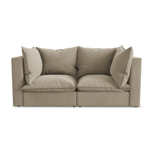 LaMiaSofa Tweezits modulaire bank Ravenna - velours - beige - 180x90x77