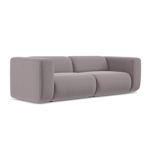 LaMiaSofa 3-zits bank Bari - velours - lavendel - 228x89x70