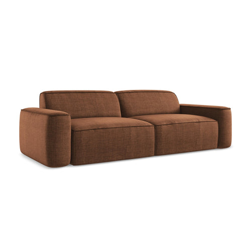 LaMiaSofa 4-zits bank Melissa - textuurstof - terracotta - 244x102x70
