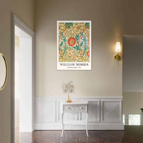 Artfulprints Poster met Lijst William Morris - Victorian garden 1876   - 30x40 cm - Groen