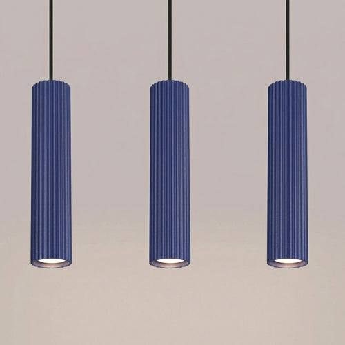 Sollux Lighting Hanglamp KARBON 3L ultramarijn - 45x6,5x98cm