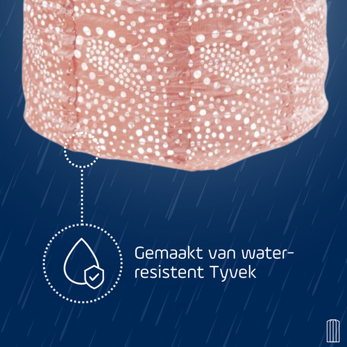 Lumiz solar lampion - paisley cylinder - 18 cm - roze - vtwonen shop