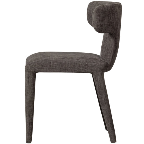 WOOOD eetkamerstoelen Permit - Polyester - Espresso - Set van 6