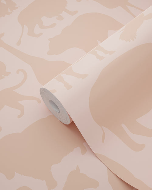 ESTAhome behang dieren terracotta roze - 53 cm x 10.05 m - 139789 - vtwonen shop