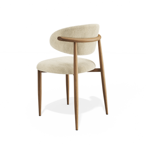 Premium Interiors - Set van 2 stoelen LINA - krullend fluweel beige 52cm