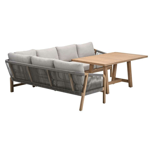 Garden Impressions lounge dining set Alora grey sand - 3-delig links