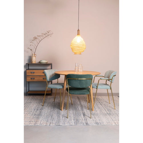 Housecraft Living Jolien Eetkamerstoelen armleuning Goud/Lichtgroen - Set van 2 - vtwonen shop