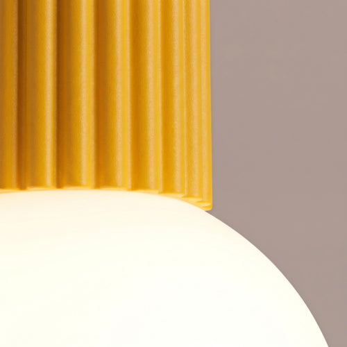 Sollux Lighting Plafondlamp HALO geel IP44 - 12x12x21cm