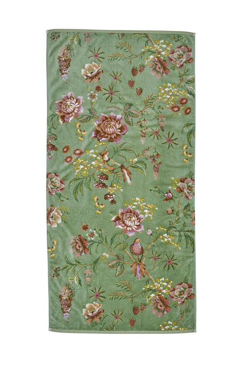 Pip Studio badlaken Secret Garden - 70x140 cm - groen - vtwonen shop