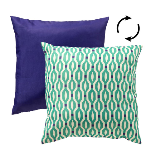 KUSSENSET - 3-delig - Rocket - 45x45 cm, 30x50 cm - inclusief binnenkussens - groen, blauw