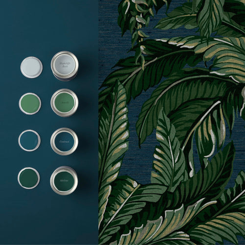 Graham & Brown Vliesbehang - Daintree Palm Midnight - 10mx52cm - vtwonen shop